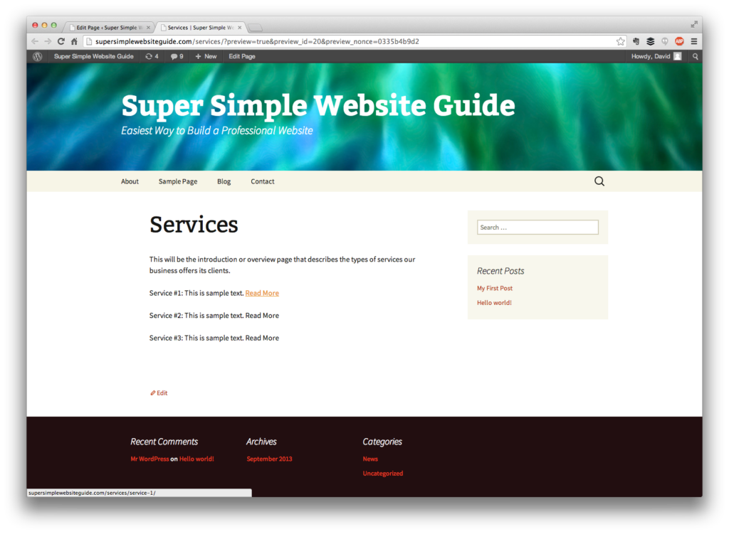 add links in WordPress