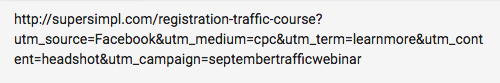 google tracking url